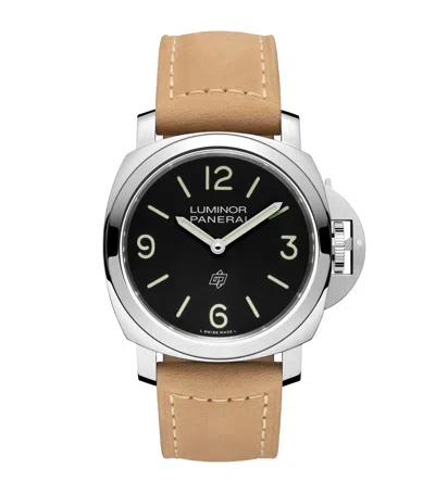 Panerai Stainless Steel Luminor Watch In Brown