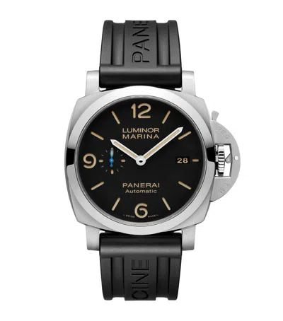 Panerai Stainless Steel Luminor Watch In Black