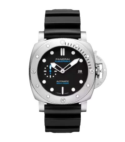 Panerai Stainless Steel Submersible Quarantaquattro Watch In Black
