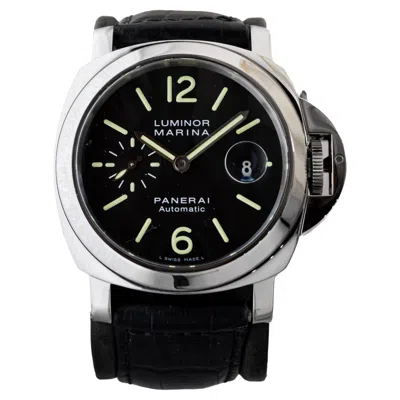 Pre-owned Panerai Steel Luminor Marina Watch Circa 2010 Original Deployant Buckle Pam 104 In Multi