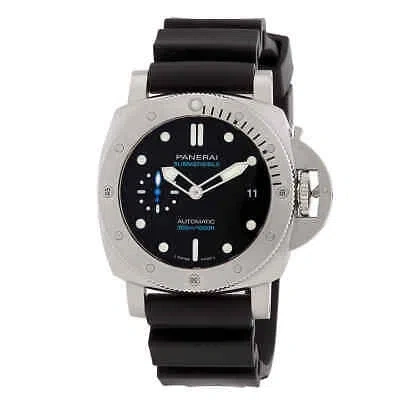 Pre-owned Panerai Submersible 42mm Automatic Black Dial Men's Watch Pam02973