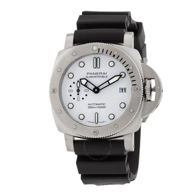 Panerai Submersible Bianco Automatic White Dial Men's Watch Pam01223 In Metallic