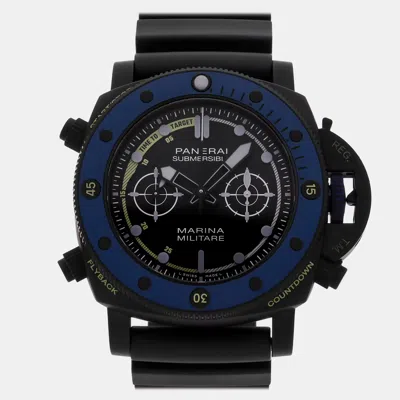 Pre-owned Panerai Submersible Forze Speciali Pam02239 Black Titanium Automatic Men's Watches 47mm