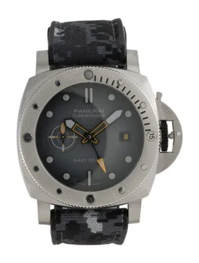 Pre-owned Panerai Submersible Navy Seals Edition Watch In Multi