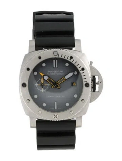 Pre-owned Panerai Submersible Navy Seals Edition Watch In Multicolor