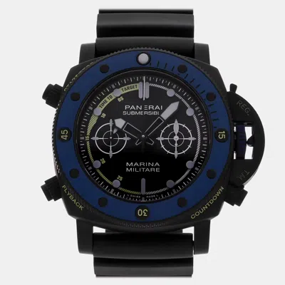 Pre-owned Panerai Submersible Pam01563 Blue Carbotech Automatic Men's Watches 42mm