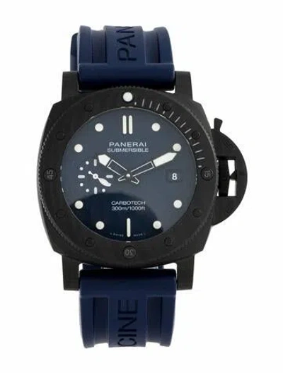 Pre-owned Panerai Submersible Quarantaquattro Carbotech™ Watch In Multi