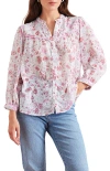 Paneros Clothing Anna Floral Button Up Blouse In Yellow
