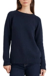 Paneros Clothing Aspen Cotton Crewneck Sweater In Blue