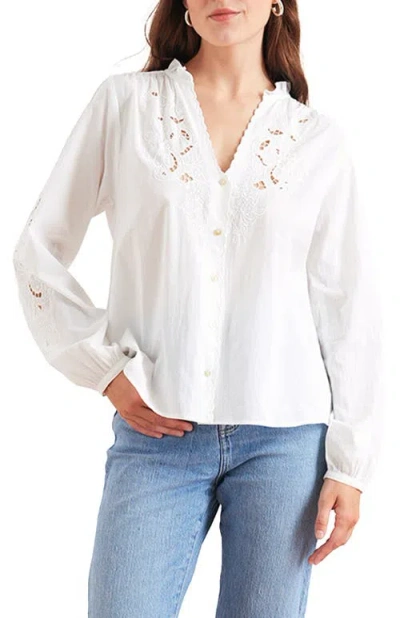 Paneros Clothing Camilla Embroidered Blouse In White
