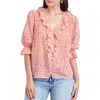 Paneros Clothing Chloe Cotton Ruffle Shirt In Pink