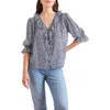 Paneros Clothing Chloe Ditsy Floral Ruffle Cotton Shirt