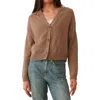Paneros Clothing Diana Cropped Cardigan In Mocha