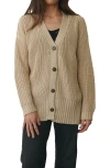 Paneros Clothing Emily Long Cotton Cardigan In Sand