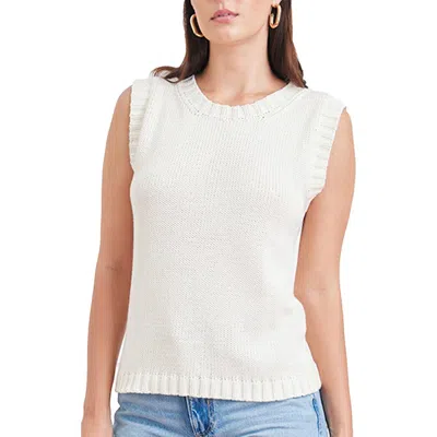Paneros Clothing Helena Cotton Sweater Tank In White