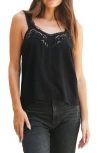 Paneros Clothing Iris Embroidered Camisole In Black