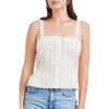 Paneros Clothing Louie Cotton Lace Inset Tank In White