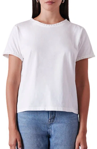 Paneros Clothing Organic Cotton Crochet Heirloom Tee In White
