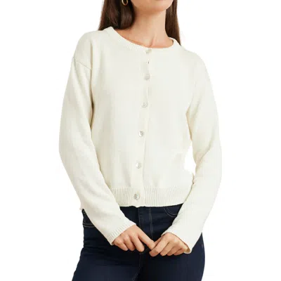 Paneros Clothing Ruthie Cotton Cardigan In White