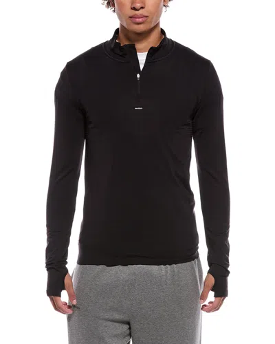 Pangaia 1/4-zip Pullover In Black