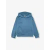 Pangaia 365 Logo-print Organic-cotton Hoody 3-12 Y In Indigo Blue