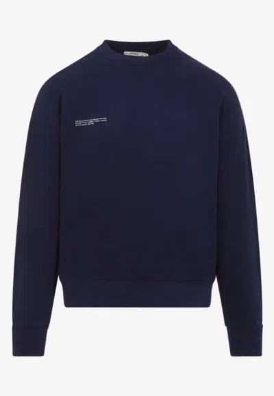 Pangaia 365 Logo Print Sweatshirt In Blue