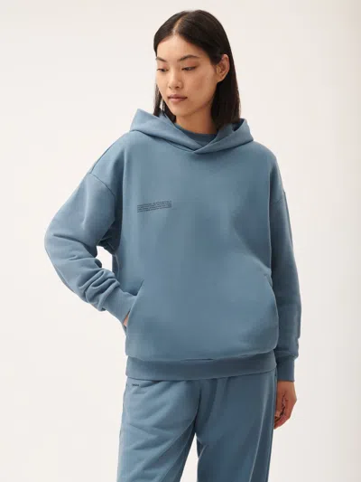 PANGAIA WOMENS 365 MIDWEIGHT SOFT ORGANIC COTTON HOODIE — INDIGO BLUE
