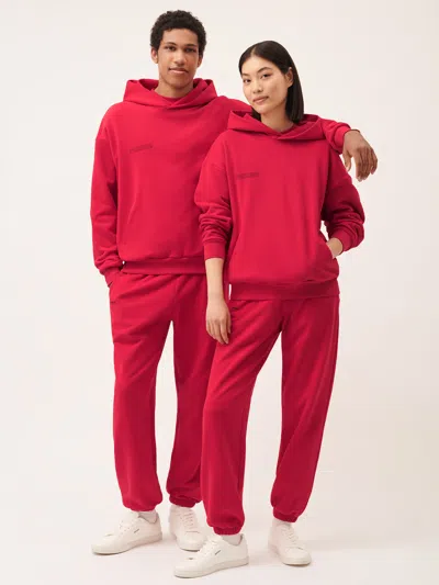 Pangaia Womens 365 Midweight Soft Organic Cotton Hoodie In Red