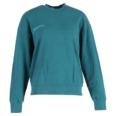 Pangaia 365 Midweight Sweatshirt In Blue Green Cotton
