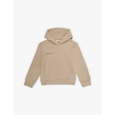Pangaia Kids' Stone 365 Text-print Organic-cotton Hoody 3-12 Y