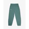 Pangaia Boys Forest Green Kids 365 Text-print Organic-cotton Jogging Bottoms 3-12 Years In Forest Green