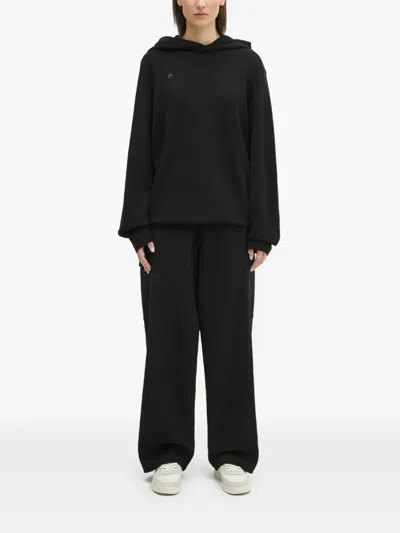 Pangaia Balloon-sleeve Hoodie In Black
