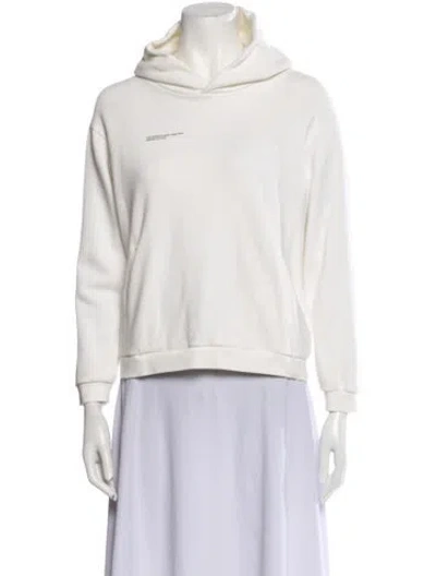 Pre-owned Pangaia Kids' Boys Crew Neck Long Sleeve Sweatshirt In White