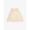 Pangaia Sand Branded Cotton-jersey Hoody 3-12 In Neutral