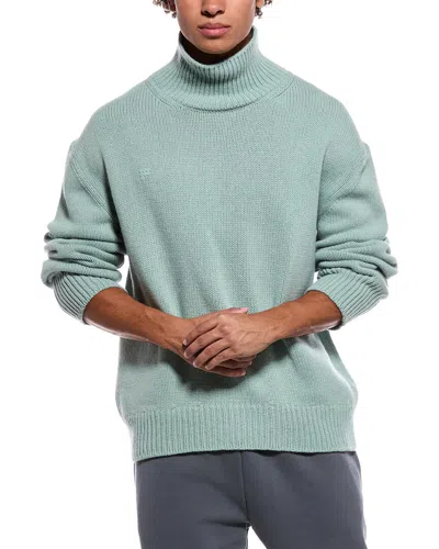 Pangaia Cashmere & Wool-blend Turtleneck Sweater In Green