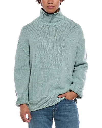 Pangaia Cashmere & Wool-blend Turtleneck Sweater In Blue
