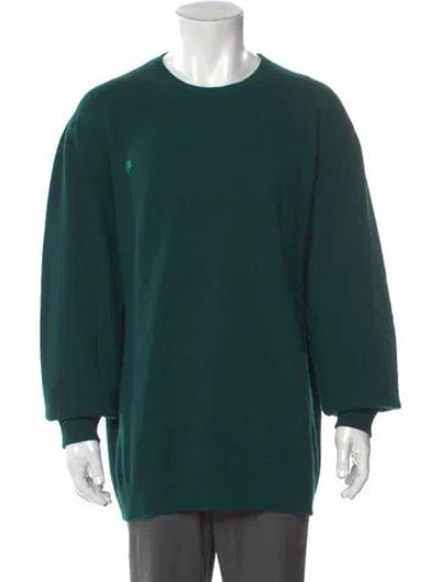 Pre-owned Pangaia Cashmere Crew Neck Pullover In Green