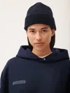 Pangaia Cashmere Ribbed Beanie — Dark Navy In Blue