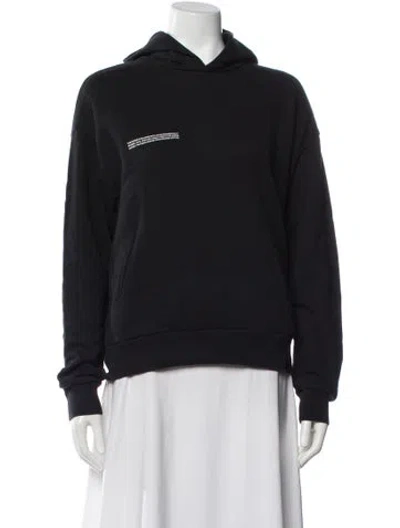 Pre-owned Pangaia Crew Neck Long Sleeve Hoodie In Black