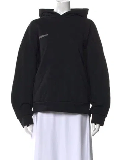 Pre-owned Pangaia Crew Neck Long Sleeve Hoodie In Black