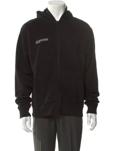 Pre-owned Pangaia Crew Neck Long Sleeve Hoodie In Black