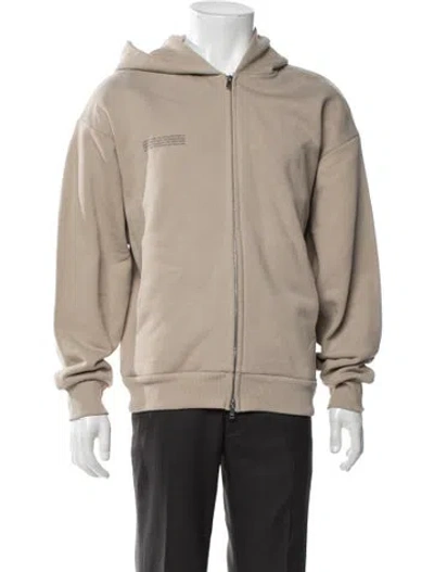 Pre-owned Pangaia Crew Neck Long Sleeve Hoodie In Neutral