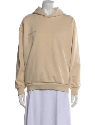 Pre-owned Pangaia Crew Neck Long Sleeve Hoodie In Neutral