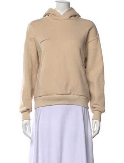 Pre-owned Pangaia Crew Neck Long Sleeve Hoodie In Neutrals