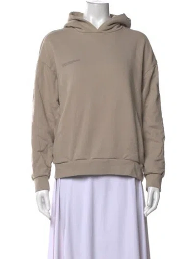 Pre-owned Pangaia Crew Neck Long Sleeve Hoodie In Neutrals