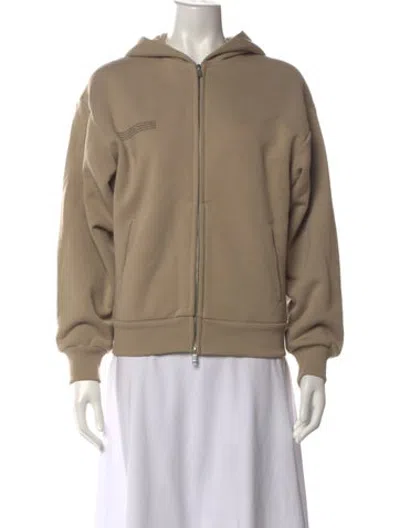 Pre-owned Pangaia Crew Neck Long Sleeve Hoodie In Neutrals