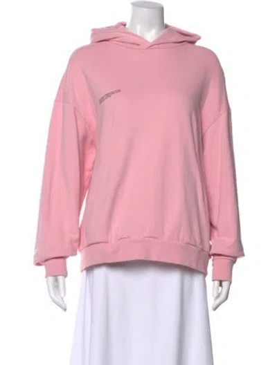 Pre-owned Pangaia Crew Neck Long Sleeve Hoodie In Pink