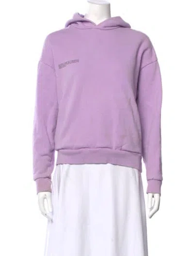 Pre-owned Pangaia Crew Neck Long Sleeve Hoodie In Purple