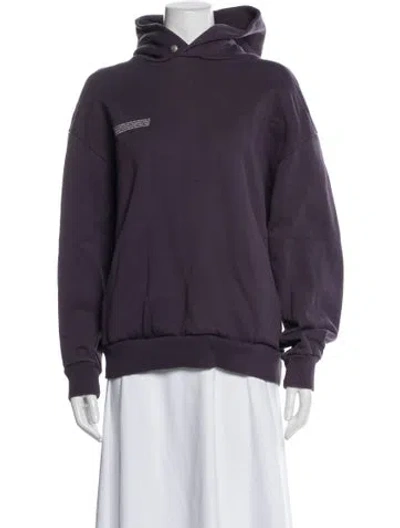 Pre-owned Pangaia Crew Neck Long Sleeve Hoodie In Purple