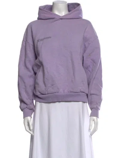 Pre-owned Pangaia Crew Neck Long Sleeve Hoodie In Purple